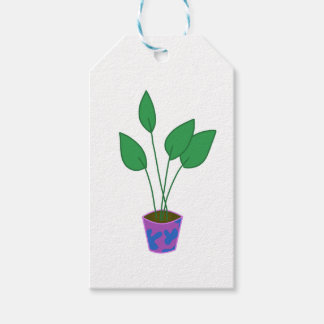 Schattige Plant in Plantpot Houseplant Gift Label Cadeaulabel