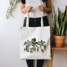 Schattige Plant Lover Botanical Nog een Plant Tote Bag