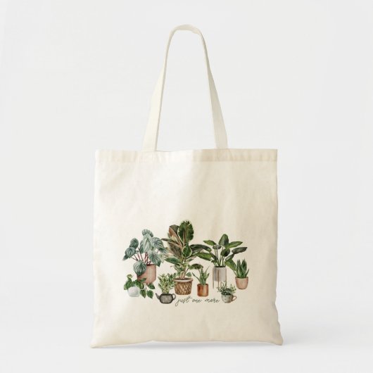 Schattige Plant Lover Botanical Nog een Plant Tote Bag (Voorkant)