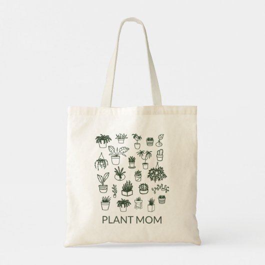 Schattige Plant Moeder Kamerplant Illustratie in G Tote Bag (Achterkant)
