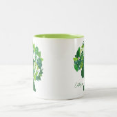 Schattige Plant Moeder Persoonlijke Plant Liefhebb Tweekleurige Koffiemok (Center)