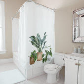 Schattige "Plant Parent" Botanisch Plant Ontwerp Douchegordijn (In situ)