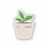 Schattige Plant Sticker (Voorkant)