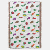 Schattige Plantaardig Voedselpatroon Deken (Voorkant Verticaal)