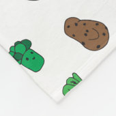 Schattige Plantaardig Voedselpatroon Fleece Deken (Hoek)