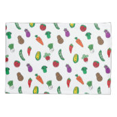 Schattige Plantaardig Voedselpatroon Kussensloop (Achterkant)