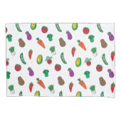 Schattige Plantaardig Voedselpatroon Kussensloop (Voorkant)