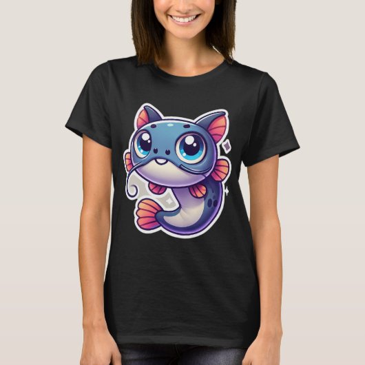 Schattige platkopmeerval t-shirt (Voorkant)