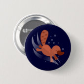 schattige Platypus-duik Ronde Button 5,7 Cm (Voorkant /achterkant)