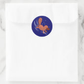 schattige Platypus-duik Ronde Sticker (Tas)