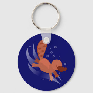 schattige Platypus-duik Sleutelhanger