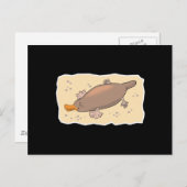 schattige platypus in zand briefkaart (Voorkant / Achterkant)
