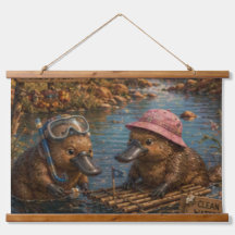 Schattige Platypus Rivier Verkenners Schoon Water