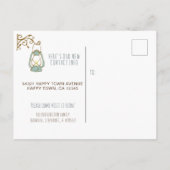 Schattige plezier dat we bewegen | Nieuwe startpun Aankondigingskaart (Achterkant)