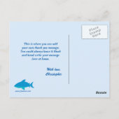 Schattige plezier onder het zee Dank u briefkaart (Achterkant)