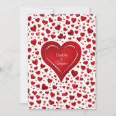 Schattige plezier rode en witte harten Valentijn b Kaart (Voorkant)