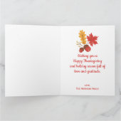 Schattige Plezier Turkije Herfst Happy Thanksgivin Kaart (Binnen)