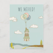 Schattige plezier we verhuisd | Ballonhuis Aankondigingskaart (Voorkant)
