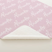 Schattige pluche Baby naam Minky Sherpa Blanket Sherpa Deken (3/4)