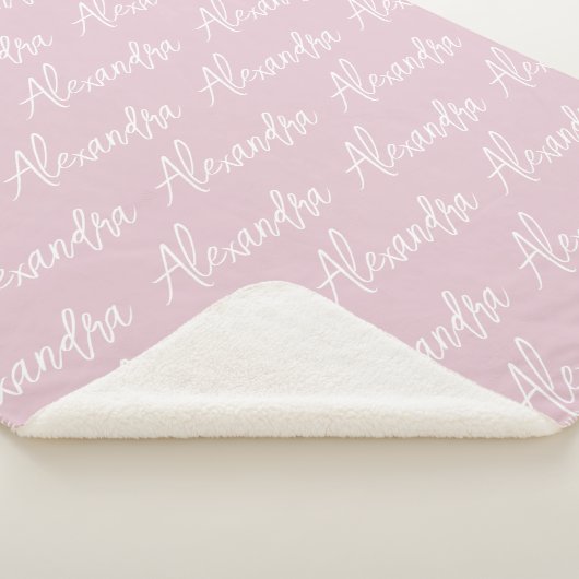 Schattige pluche Baby naam Minky Sherpa Blanket Sherpa Deken (3/4)