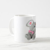 Schattige pluche olifant koffiemok (Voorkant links)