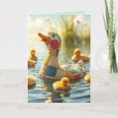 Schattige Pluche Speelgoed Duck Nieuwe Mama Sweet  Kaart (Voorkant)