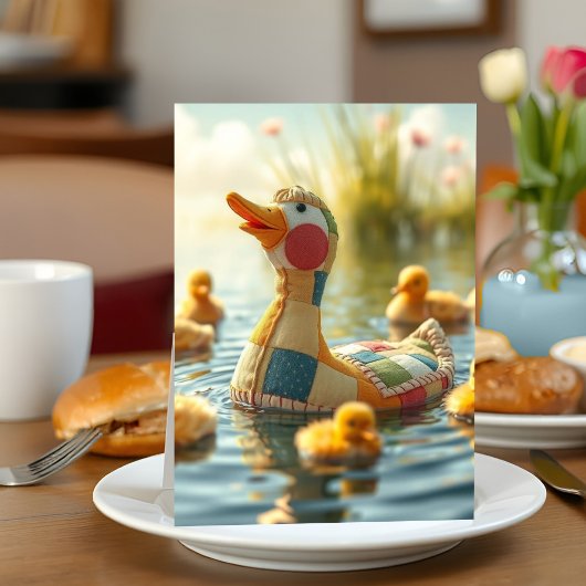 Schattige Pluche Speelgoed Duck Nieuwe Mama Sweet  Kaart