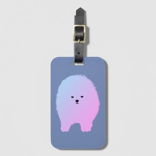 Schattige pluizig hondensleuf Kaart Bagagelabel (Voorkant (verticaal))