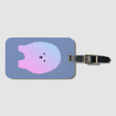 Schattige pluizig hondensleuf Kaart Bagagelabel (Voorkant (horizontaal))