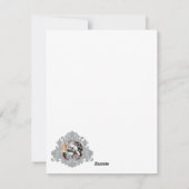 Schattige pluizig kerst polar beer met cadeau. feestdagenkaart (Achterkant)