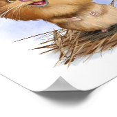 Schattige Pluizige Hamster Cartoon Poster (Hoek)