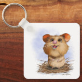 Schattige Pluizige Hamster Cartoon Sleutelhanger (Voorkant)