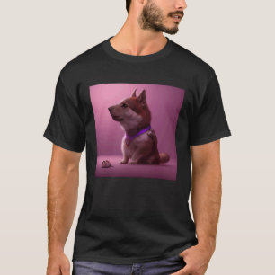 Schattige Pluizige Hond Shiba Inu Husky Herder T-shirt