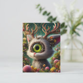 Schattige pluizige jakhals briefkaart (Staand voorkant)