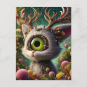 Schattige pluizige jakhals briefkaart (Voorkant)