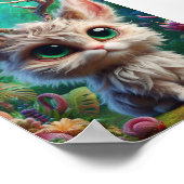 Schattige pluizige jakhals poster (Hoek)