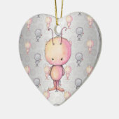 Schattige Pluizige Monsters Keramisch Ornament (Links)