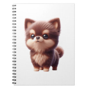 Schattige Pluizige Pup � Aardig Hond Design Notitieboek
