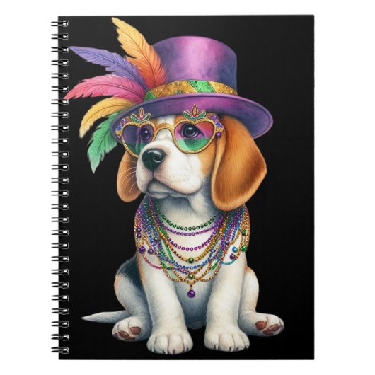 SCHATTIGE PLUIZIGE PUPPYHOND GEKLEED VOOR MARDI GR NOTITIEBOEK (Voorkant)