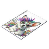 SCHATTIGE PLUIZIGE PUPPYHOND GEKLEED VOOR MARDI GR NOTITIEBOEK (Linkerzijde)