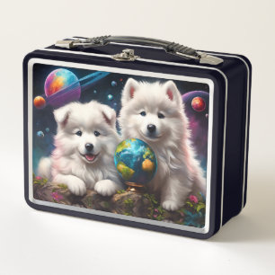 Schattige pluizige Samoyed Puppies, Planets Earth