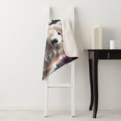 Schattige pluizige Samoyed Puppies, Planets Earth Sherpa Deken (In situ)