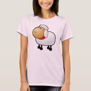 Schattige Pluizige Schaap T-shirt