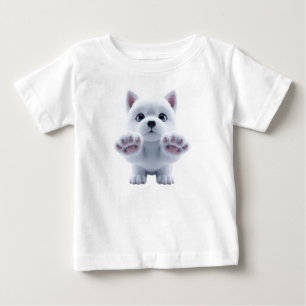 Schattige Pluizige Witte Puppy
