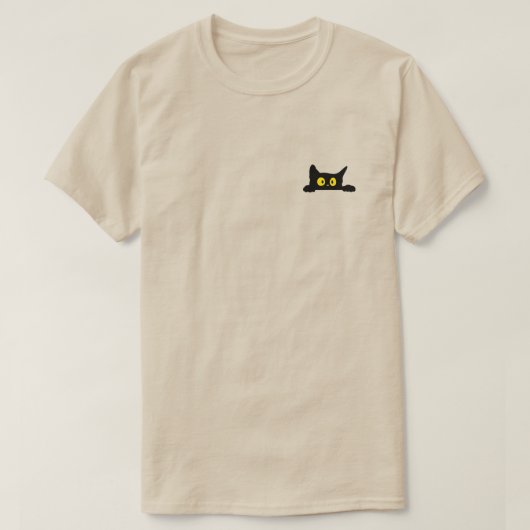 Schattige Pocket Cat T-shirt | Grappige kitten glu (Design voorkant)