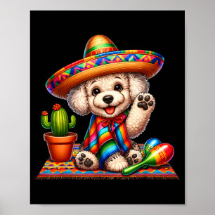 Schattige poedel cinco de mayo 2025 honden liefheb poster