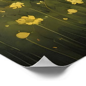 Schattige poedel in weide kunst print (Hoek)