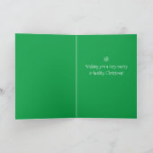 Schattige poedel met gezichtsmasker - vrolijk kers feestdagen kaart (Binnen)