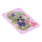 schattige poedel met roze telefoon magneet (Rechterzijde)