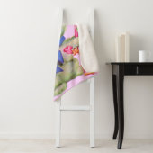 schattige poedel met roze telefoon sherpa deken (In situ)